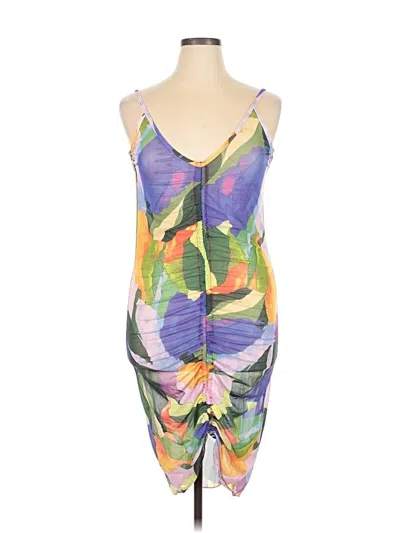 Pre-owned Unbranded Cocktail Dress In Purple