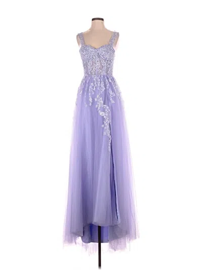 Pre-owned Unbranded Cocktail Dress In Purple