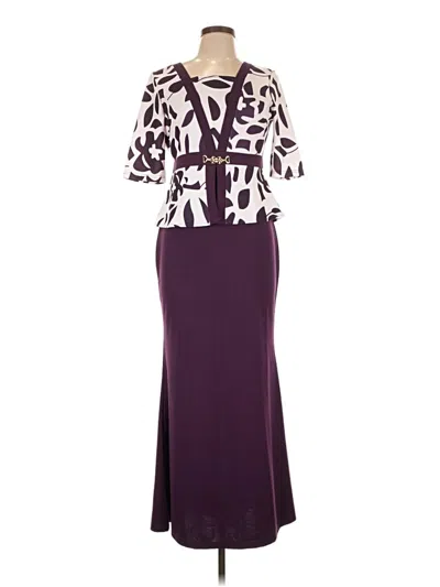 Pre-owned Unbranded Cocktail Dress In Purple