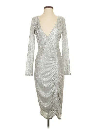 Pre-owned Unbranded Cocktail Dress In Silver