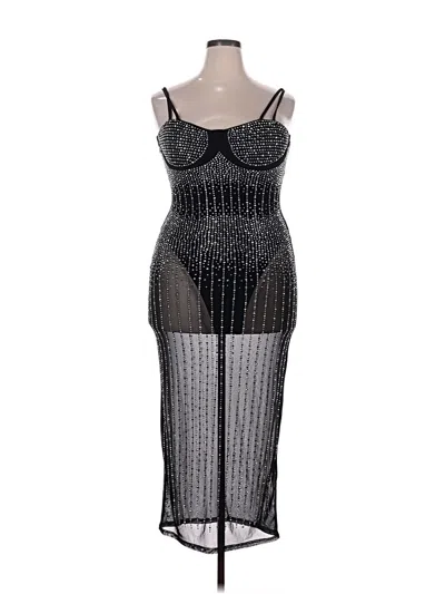 Pre-owned Unbranded Cocktail Dress In Silver