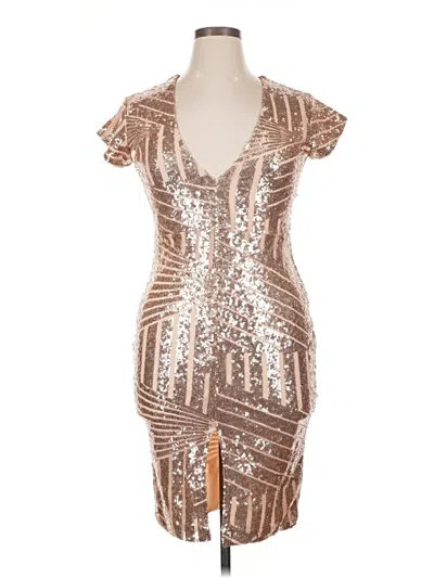 Pre-owned Unbranded Cocktail Dress In Silver