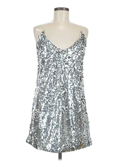 Pre-owned Unbranded Cocktail Dress In Silver