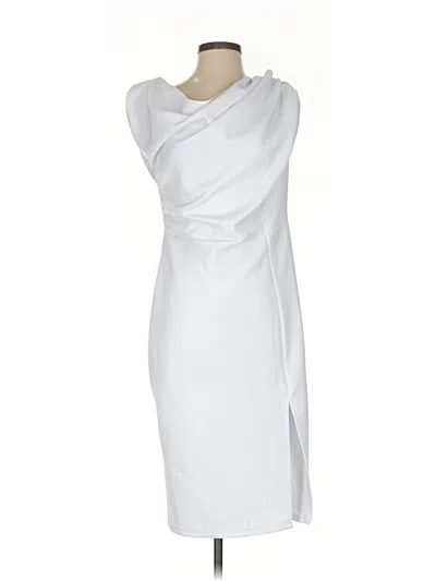 Pre-owned Unbranded Cocktail Dress In White