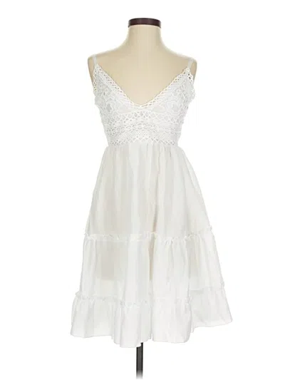 Pre-owned Unbranded Cocktail Dress In White