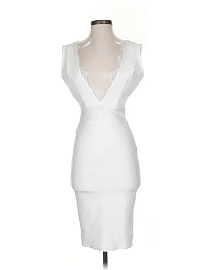Pre-owned Unbranded Cocktail Dress In White