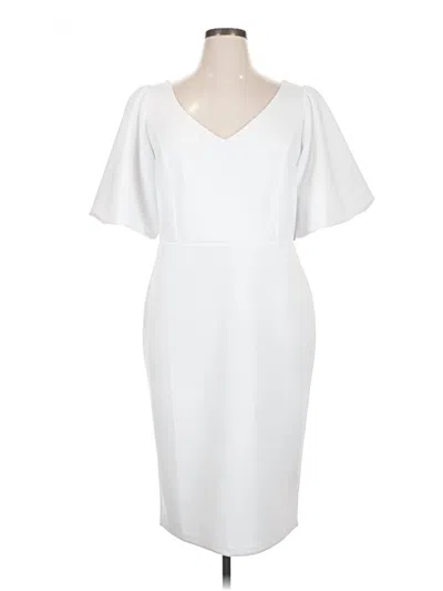 Pre-owned Unbranded Cocktail Dress In White