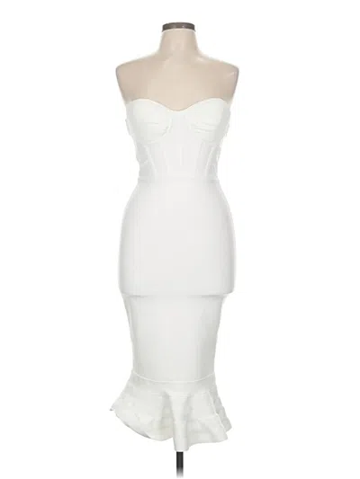 Pre-owned Unbranded Cocktail Dress In White