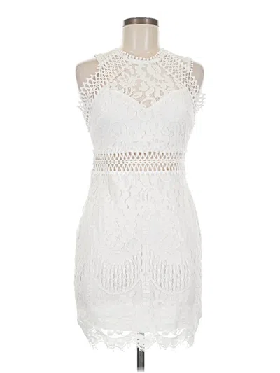 Pre-owned Unbranded Cocktail Dress In White