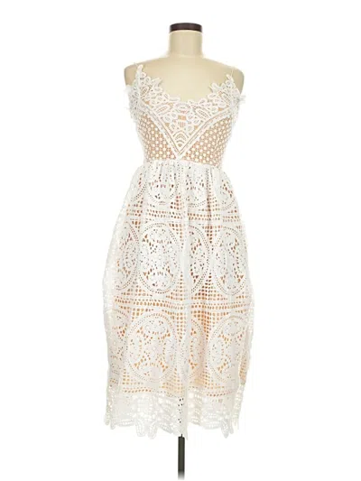 Pre-owned Unbranded Cocktail Dress In White