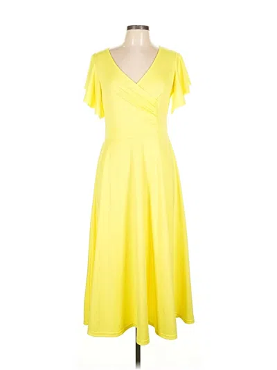 Pre-owned Unbranded Cocktail Dress In Yellow