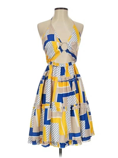 Pre-owned Unbranded Cocktail Dress In Yellow
