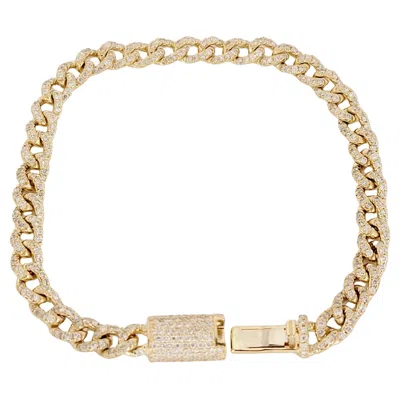 Pre-owned Unbranded Custom Made Diamond Bracelet In 18k Yellow Gold