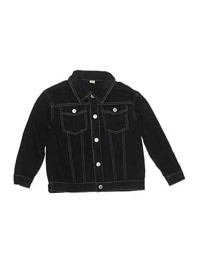 Pre-owned Unbranded Kids' Denim Jacket In Black