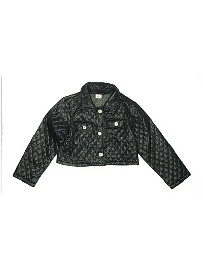 Pre-owned Unbranded Kids' Denim Jacket In Black