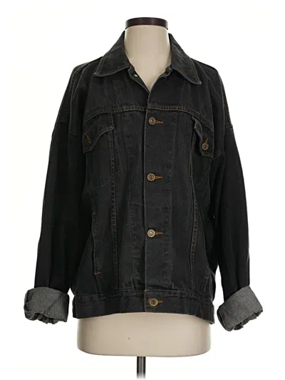 Pre-owned Unbranded Denim Jacket In Black