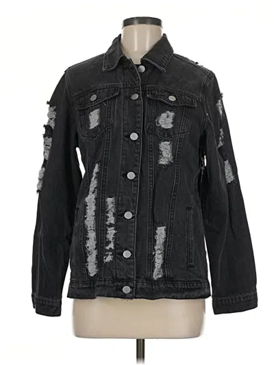 Pre-owned Unbranded Denim Jacket In Black