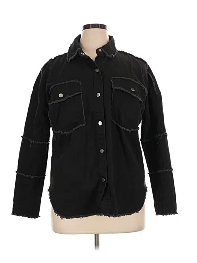 Pre-owned Unbranded Denim Jacket In Black