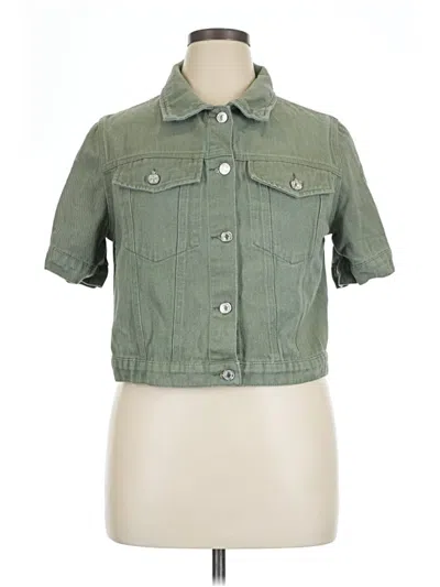 Pre-owned Unbranded Denim Jacket In Green