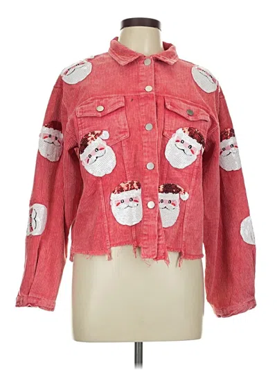 Pre-owned Unbranded Denim Jacket In Red