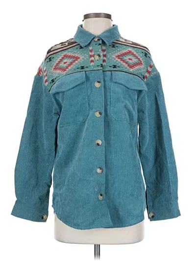 Pre-owned Unbranded Denim Jacket In Teal