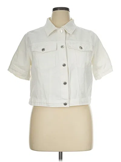 Pre-owned Unbranded Denim Jacket In White