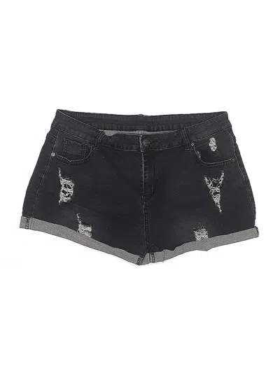 Pre-owned Unbranded Denim Shorts In Black