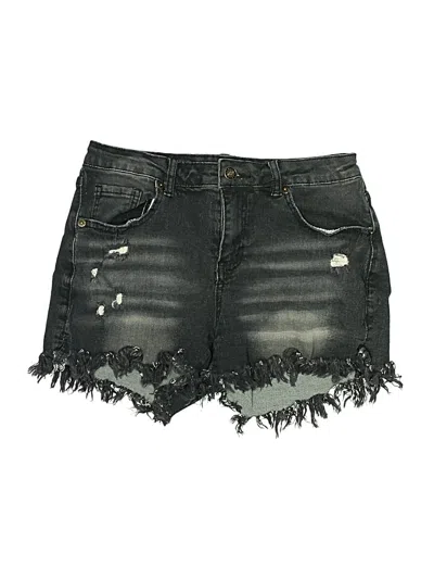 Pre-owned Unbranded Denim Shorts In Black