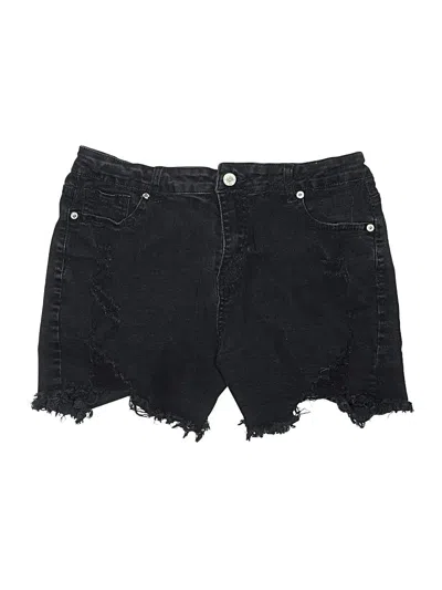 Pre-owned Unbranded Denim Shorts In Black