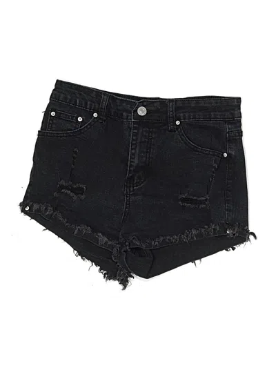 Pre-owned Unbranded Denim Shorts In Black
