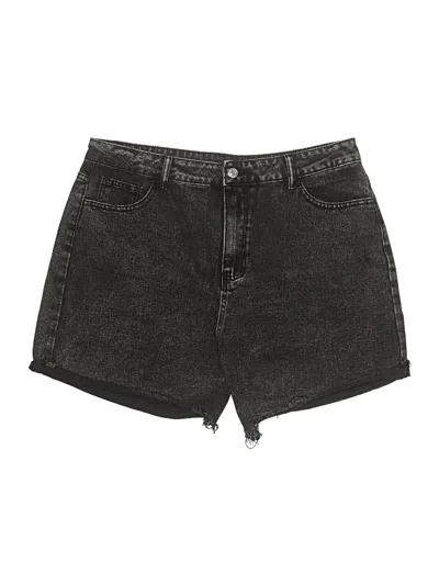 Pre-owned Unbranded Denim Shorts In Black