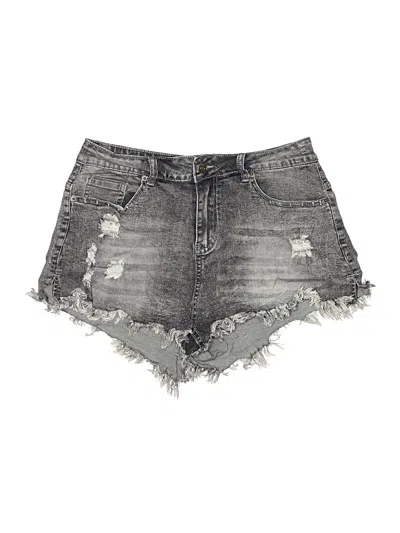 Pre-owned Unbranded Denim Shorts In Gray
