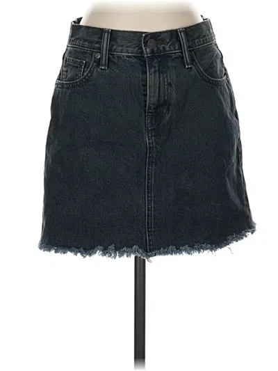 Pre-owned Unbranded Denim Skirt In Black
