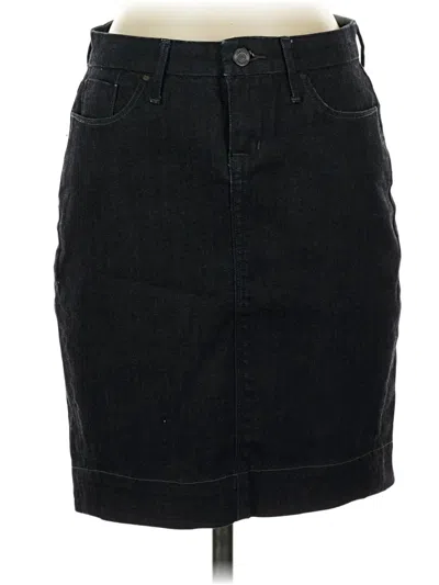 Pre-owned Unbranded Denim Skirt In Black