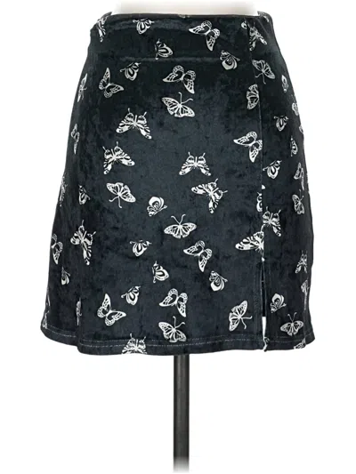 Pre-owned Unbranded Denim Skirt In Black
