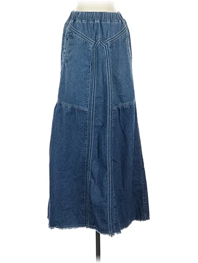 Pre-owned Unbranded Denim Skirt In Blue