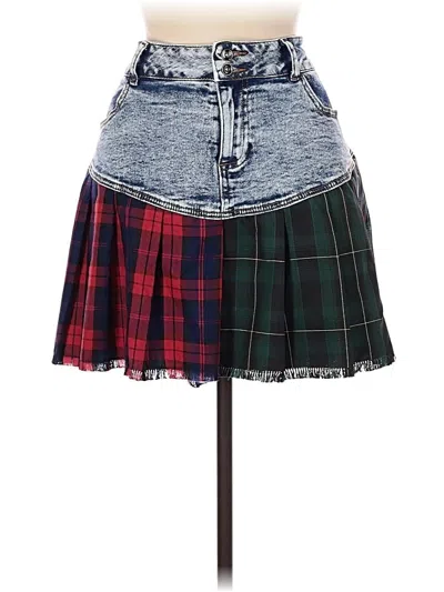 Pre-owned Unbranded Denim Skirt In Blue
