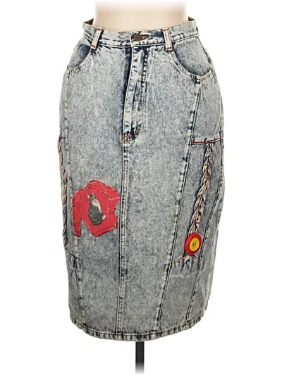 Pre-owned Unbranded Denim Skirt In Blue