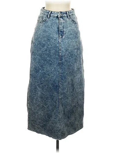 Pre-owned Unbranded Denim Skirt In Blue