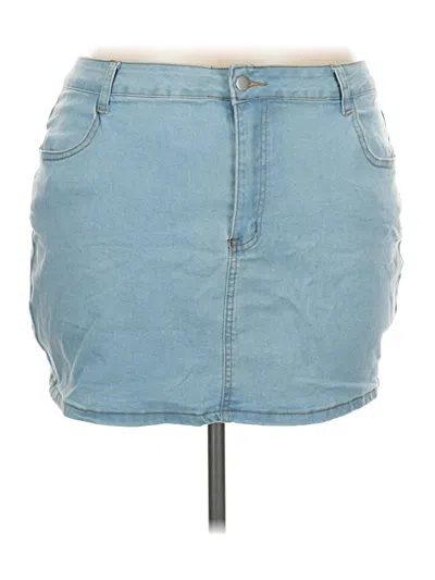 Pre-owned Unbranded Denim Skirt In Blue