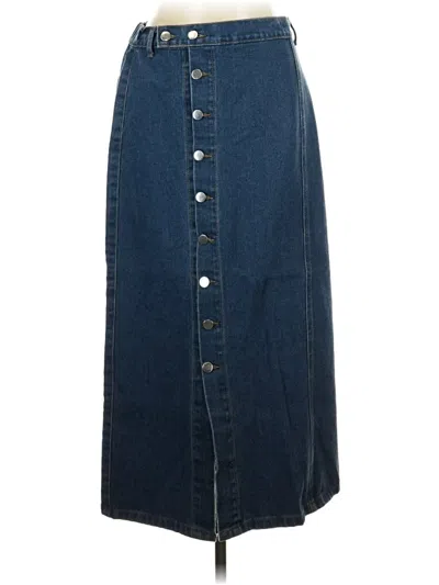 Pre-owned Unbranded Denim Skirt In Blue