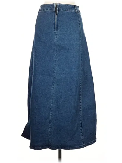Pre-owned Unbranded Denim Skirt In Blue