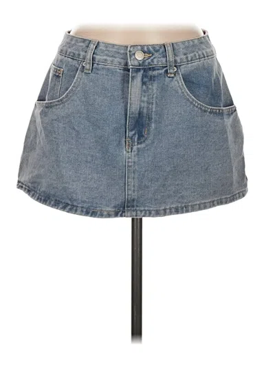 Pre-owned Unbranded Denim Skirt In Blue