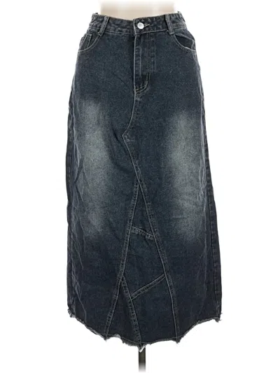Pre-owned Unbranded Denim Skirt In Blue