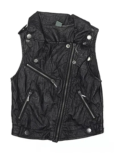 Pre-owned Unbranded Kids' Denim Vest In Black