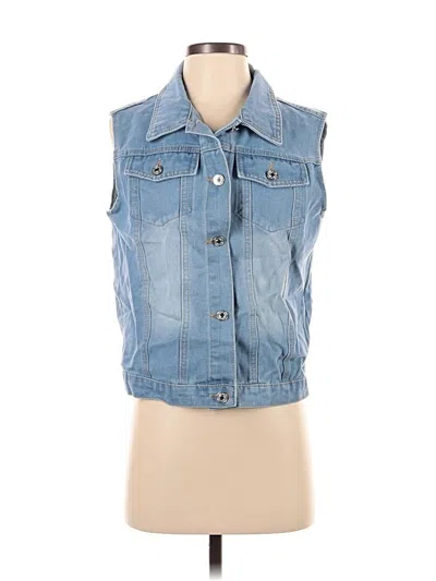 Pre-owned Unbranded Denim Vest In Blue