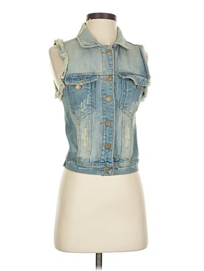 Pre-owned Unbranded Denim Vest In Blue