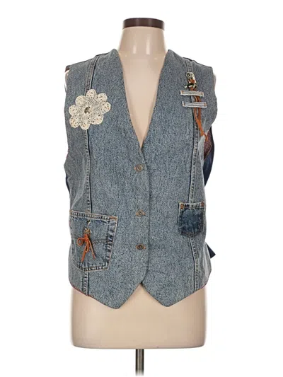 Pre-owned Unbranded Denim Vest In Blue
