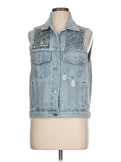 Pre-owned Unbranded Denim Vest In Blue
