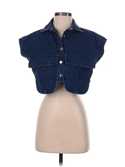 Pre-owned Unbranded Denim Vest In Blue